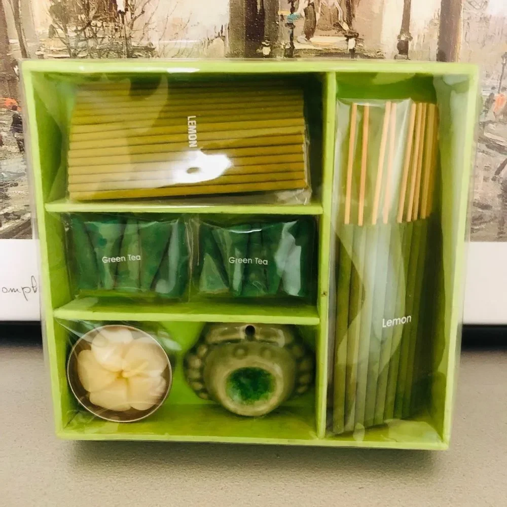 NIB: Incense Gift Set - Green Tea & Lemon‎ - Picture 2 of 11